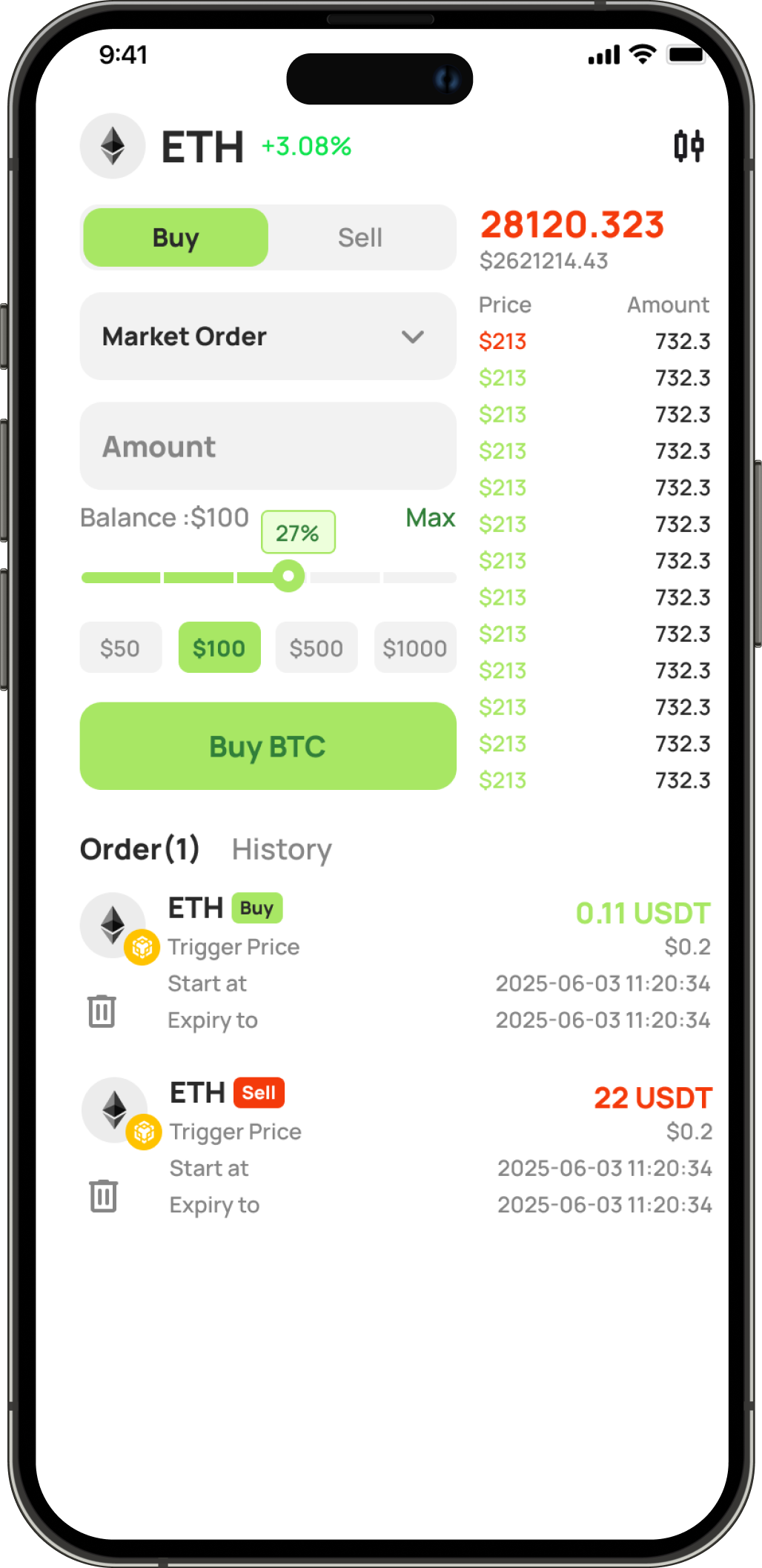 Trading Interface